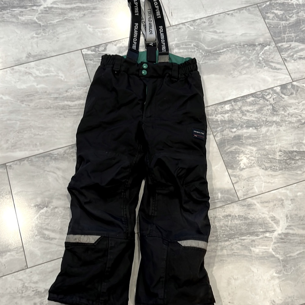 Polarn O Pyret kids overall snowpants- Black (6/7)